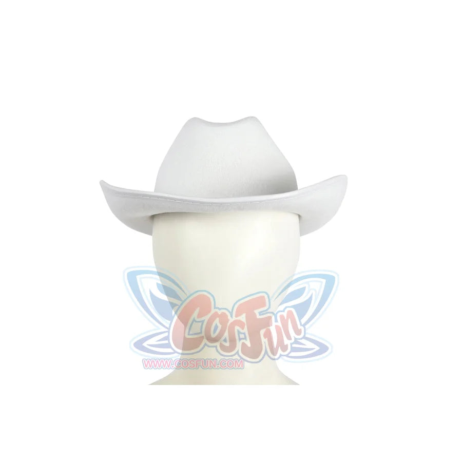 2023 Movie Ken Cowboy White Hat Cap Halloween Cosplay Accessories