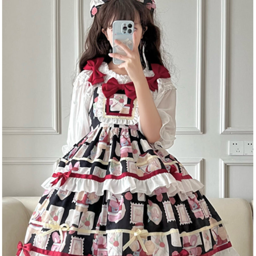 Sweet and Lovely Cake Lolita Jumper Skirt