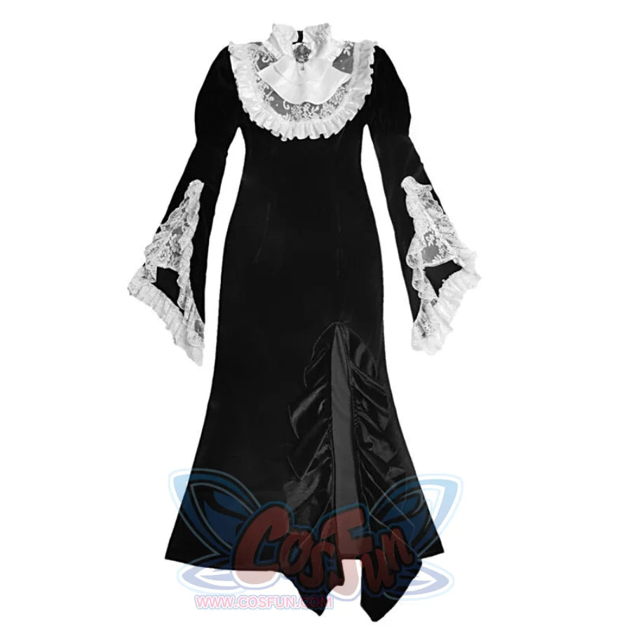 Medieval Vampire Lace Velvet Long Sleeve Fishtail Dress