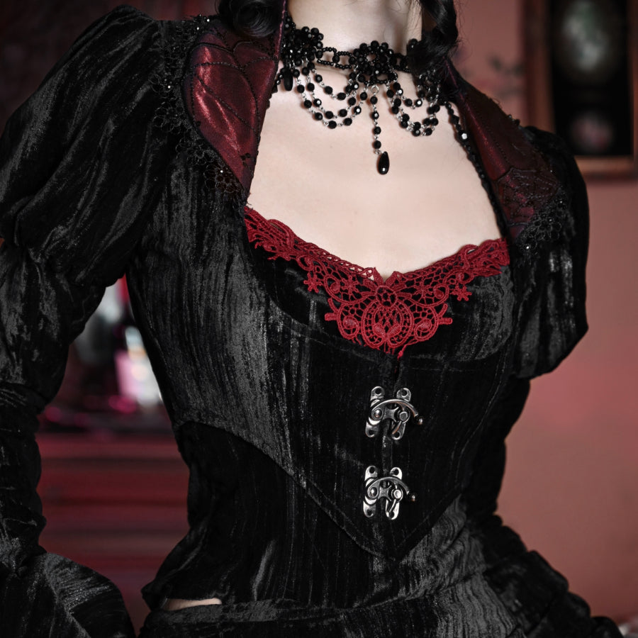 Gothic Velvet Court Halloween Top