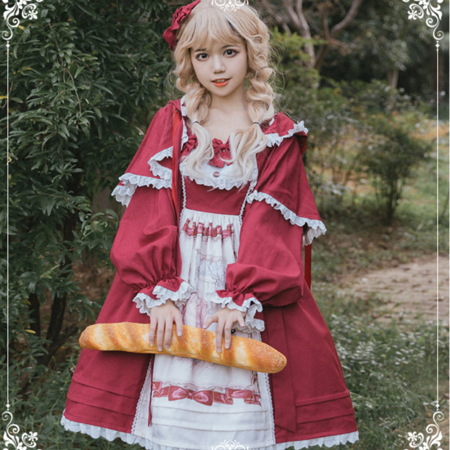 Little Red Riding Hood Sweet and Lovely Lolita Jumper Skirt S22812