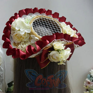 Original Elegant And Classic Lolita Flowers Straw Hat