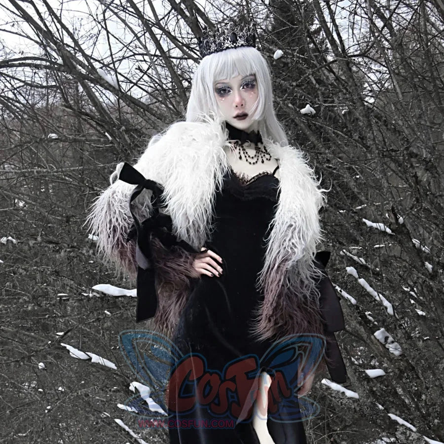 Winter Gothic Mongolian Fur Gradient Color Thickened Coat