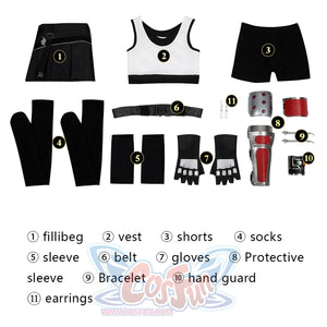 Final Fantasy Vii Rebirth Ff7R Tifa Lockhart Cosplay Costume C08871 Costumes