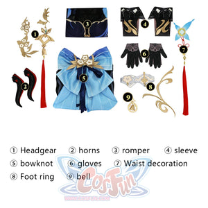 Genshin Impact Ganyu Cosplay Costume Twilight Blossom C08823 Aa Costumes