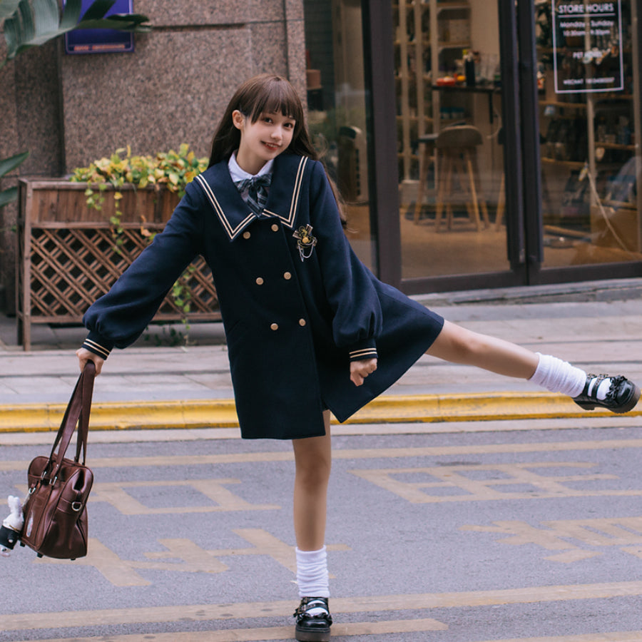 Spring Autumn Lolita Thicken Woolen Coat