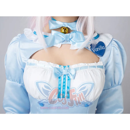 Nekopara Vanilla Cosplay Costume Blue Maid Outfit C00659 Costumes