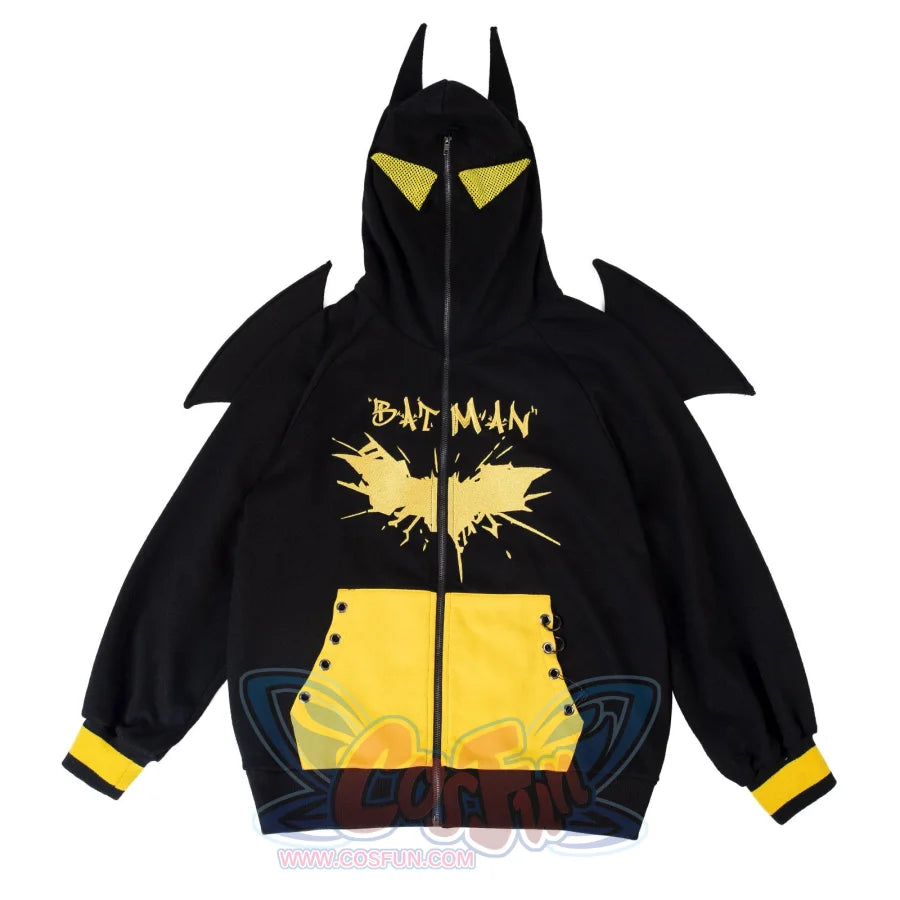 【Ready To Ship】Cosfun Original Batman：the Dark Knight Derivative Full Zip Hoodie Sweatshirt If0007