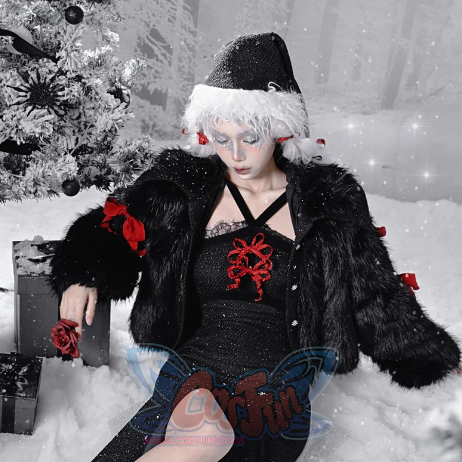 Winter Gothic Thickened Woolen Leather Fur Coat