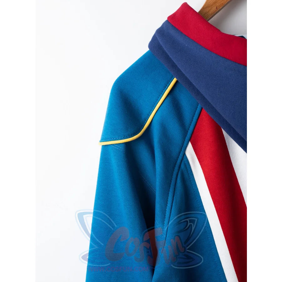 Cosfun Original America Modern Color-Block Blue Cosplay Hoodie A00004 Sweatshirt