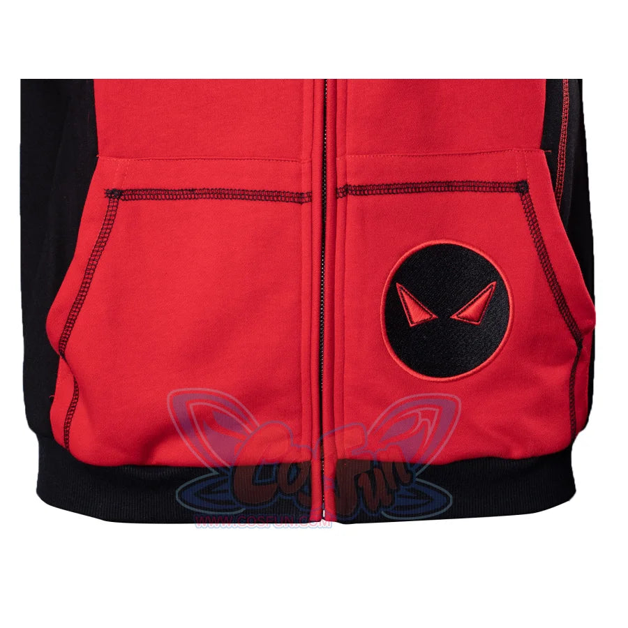 Ready To Ship Cosfun Original Deadpool Wade Winston Wilson Zip-Up Hoodie Sweatshirt If0005