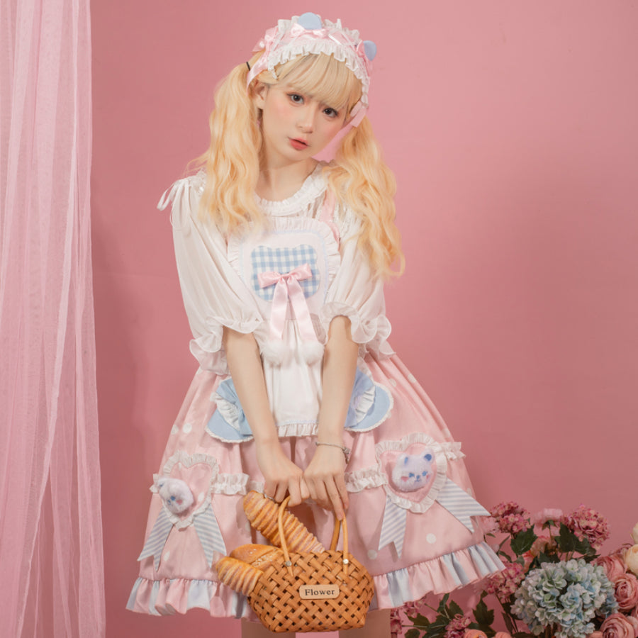 Sweet and Lovely Bear Lolita Jumper Skirt