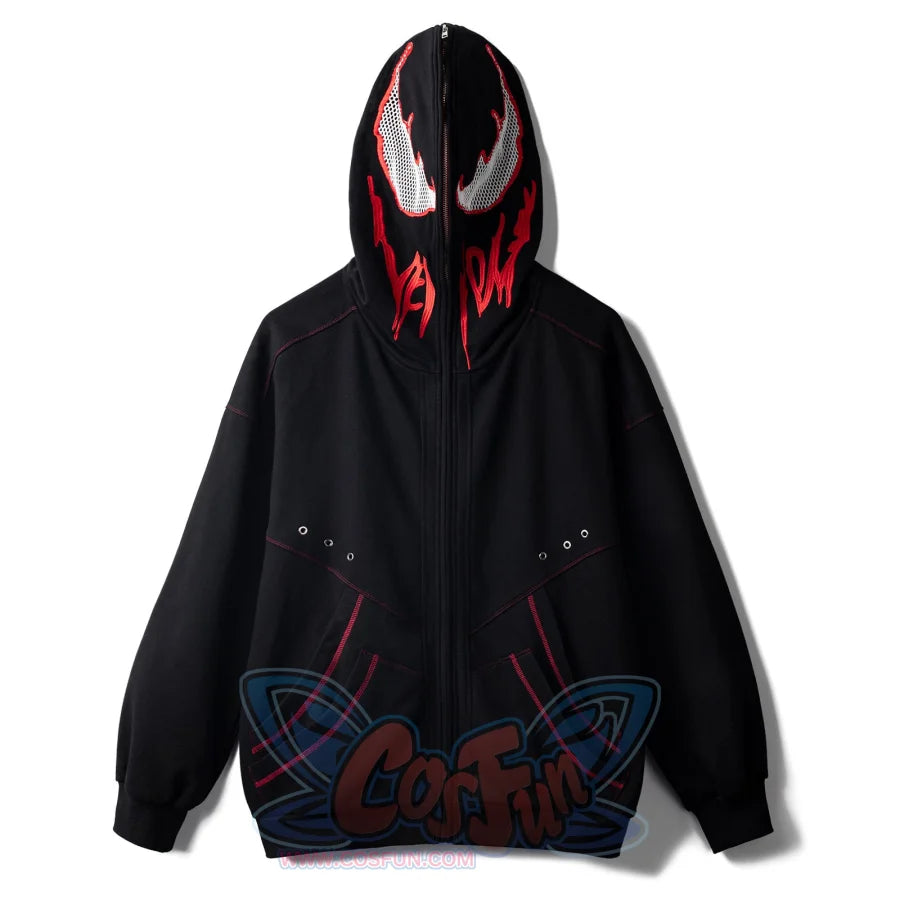 Cosfun Original Black Red Cosplay Hoodie A00005 S Sweatshirt