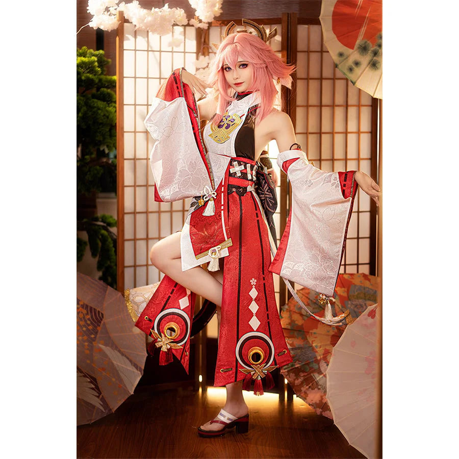 Genshin Impact Guuji Yae Miko Cosplay Costume C02884 Aaa Costumes