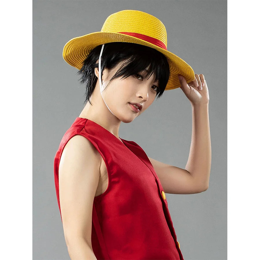 Japanese Anime Monkey D. Luffy Straw Hat Cosplay C07732 Costumes