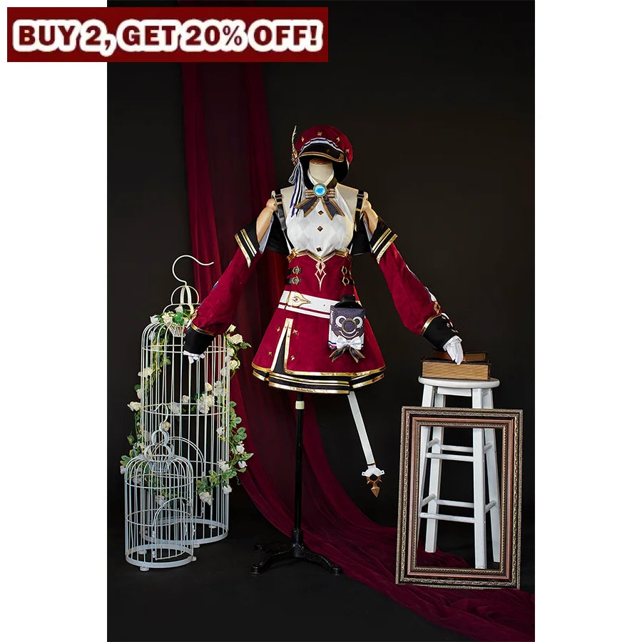 Genshin Impact Charlotte Cosplay Costume C08607 Aa Women / Xs Costumes