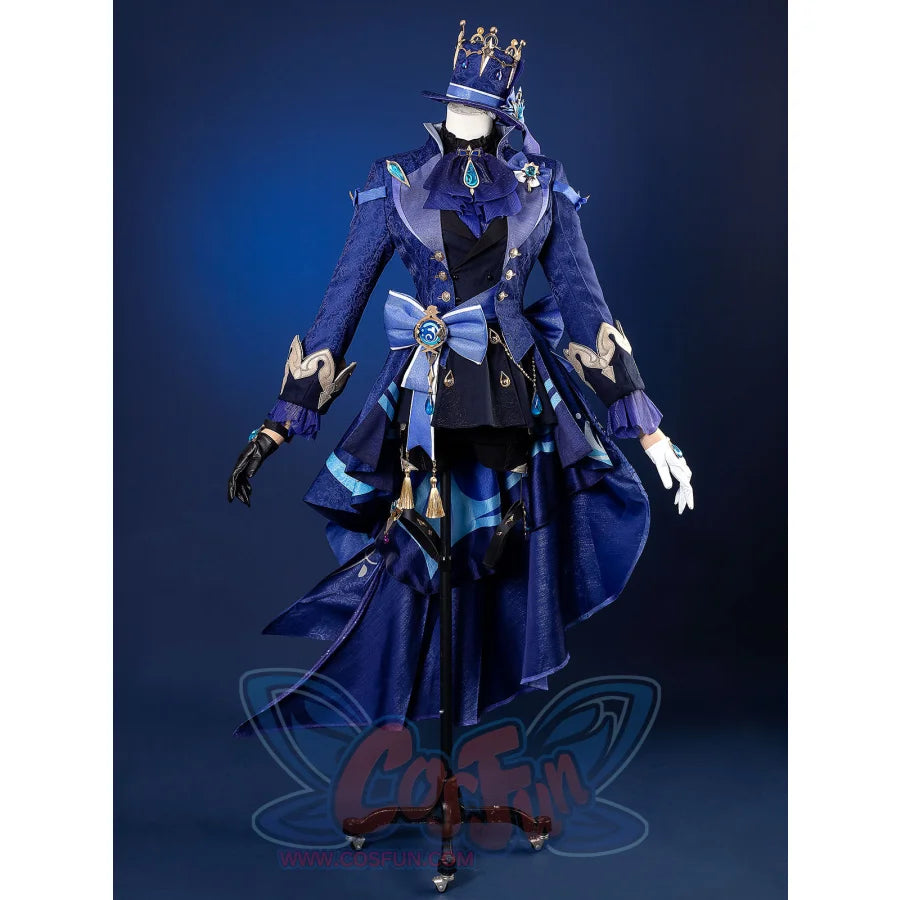 【Ready To Ship】Genshin Impact Black/White Furina Hydro Archon Cosplay Costume C08735 Aaa Black