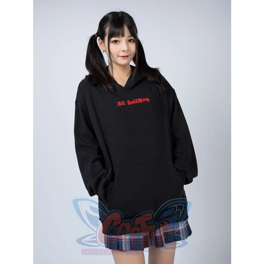 Little Devil Wings Character Oversize Hoodie Sweatshirt Mp005920