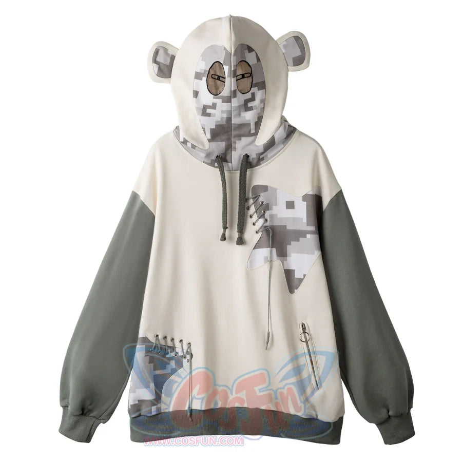 Cosfun Original Gorilla Cosplay Full Zip Hoodie A00009 S Sweatshirt