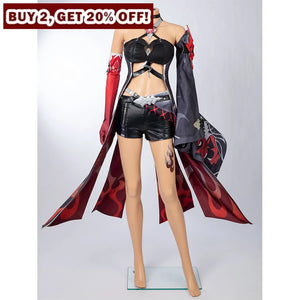 Honkai: Star Rail Red Acheron Cosplay Costume C09025E B Women / Xs Costumes