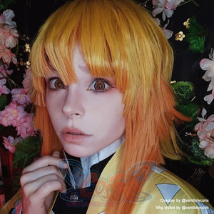 Demon Slayer Kimetsu No Yaiba Agatsuma Zenitsu Cosplay Wig Long Ponytail Hair Mp005673 Wigs