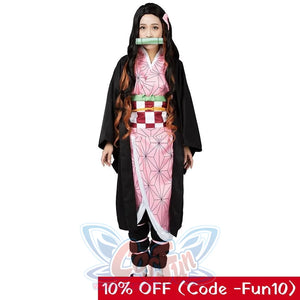 Demon Slayer: Kimetsu No Yaiba Kamado Nezuko Cosplay Costume Mp005091 Xs / Us Warehouse (Us Clients