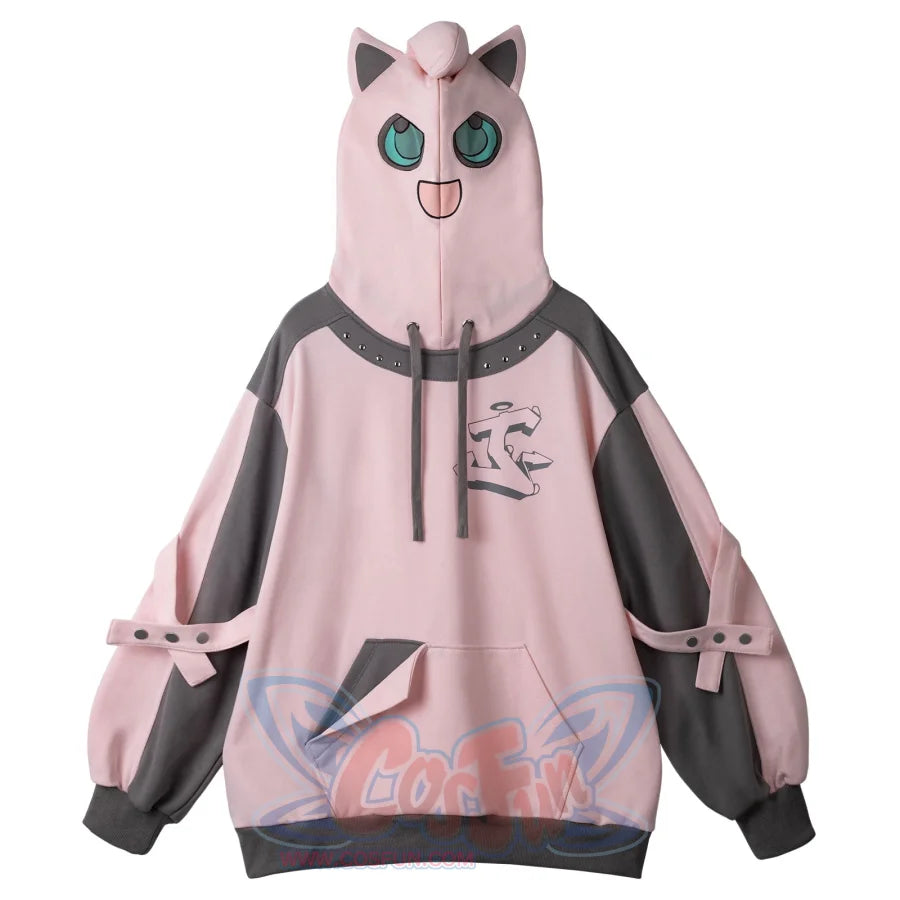 Cosfun Original Dreamy Melody Pink Cosplay Full Zip Hoodie A00007 S Sweatshirt