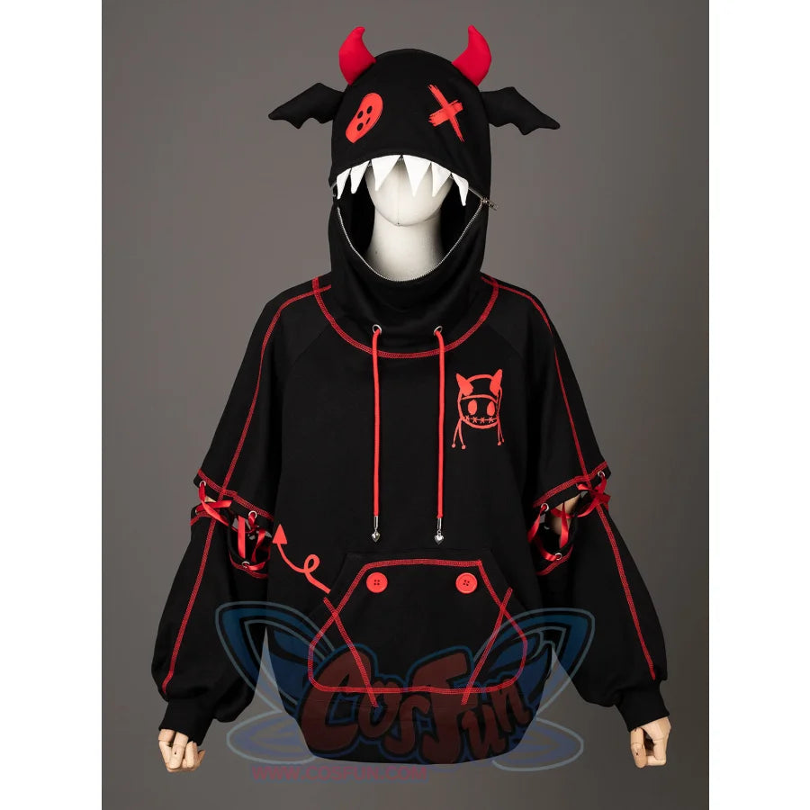 Original Black Devil Bat Hooded Hoodie If0003 Sweatshirt