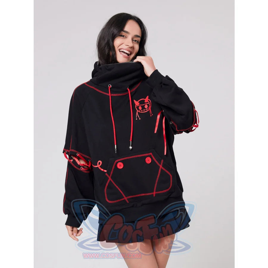 Original Black Devil Bat Hooded Hoodie If0003 Sweatshirt