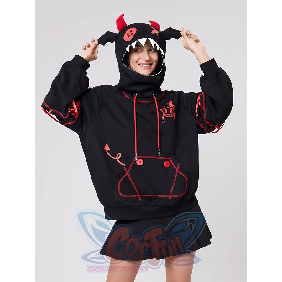 Original Black Devil Bat Hooded Hoodie If0003 Sweatshirt