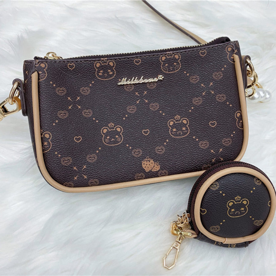 New Style Vintage Printed Bear Crossbody Bag