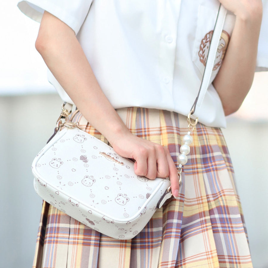 New Style Vintage Printed Bear Crossbody Bag