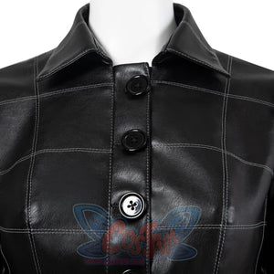 2021 Movie Cruella Estella De Vil Black Leather Outfits Cosplay Costume C00544 Costumes