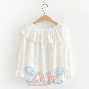 Mori Girl Sweet Lace Collar Shirt