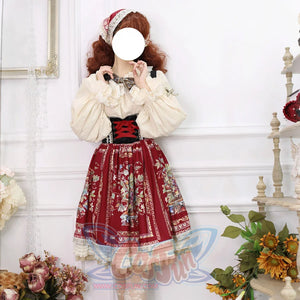 Bavaria Style Velvet Slim Lolita Short Jumper Skirt