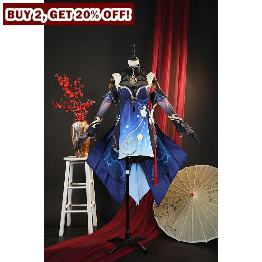 Genshin Impact Ganyu Cosplay Costume Twilight Blossom C08823 Aa Women / Xs Costumes