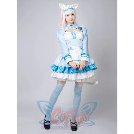 Nekopara Vanilla Cosplay Costume Blue Maid Outfit C00659 Costumes