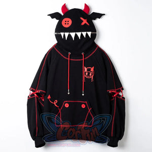 【Ready To Ship + Free Shipping】Cosfun Original Halloween Animal Tales Demon Bat Black Full Zip