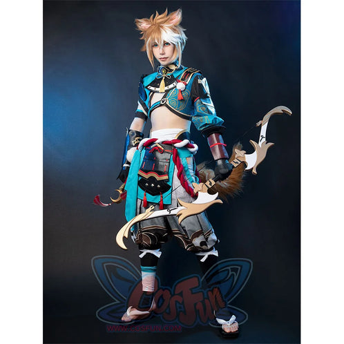 Ready To Ship Game Genshin Impact Gorou Cosplay Costume Jacquard Version C00668 Men / Xs Costumes