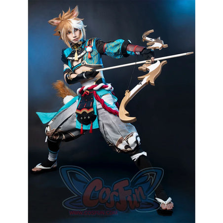 Ready To Ship Game Genshin Impact Gorou Cosplay Costume Jacquard Version C00668 Costumes