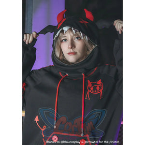 【Ready To Ship + Free Shipping】Cosfun Original Halloween Animal Tales Demon Bat Black Full Zip