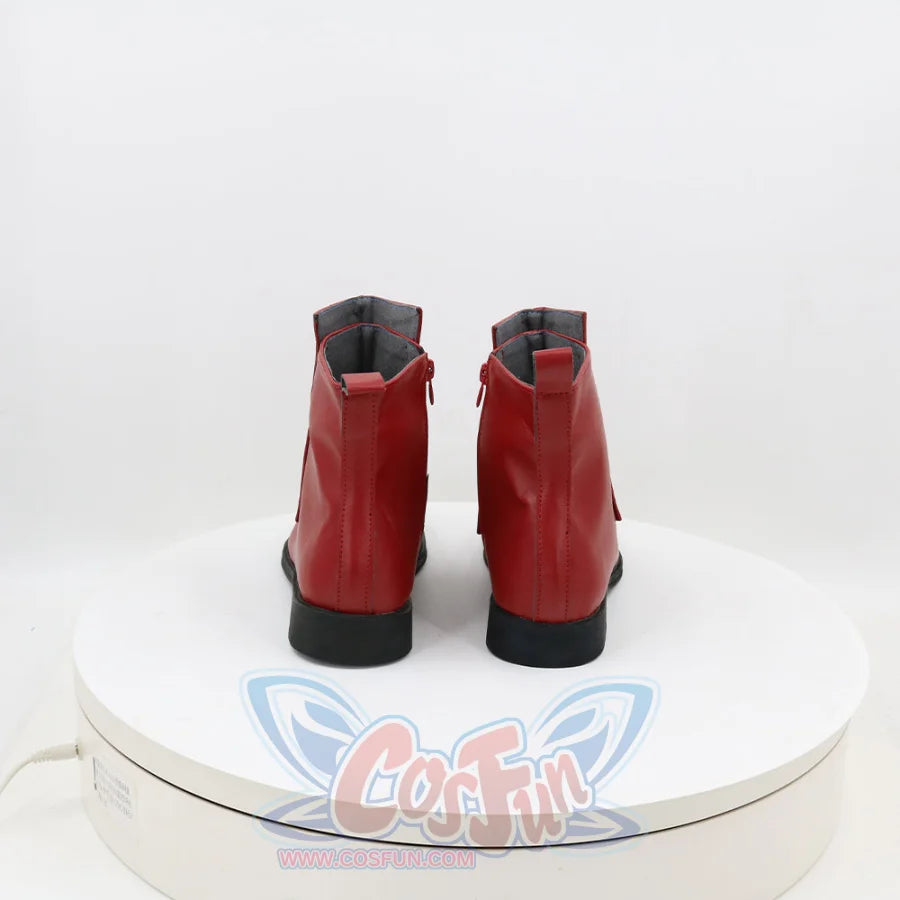 m&s red ankle boots