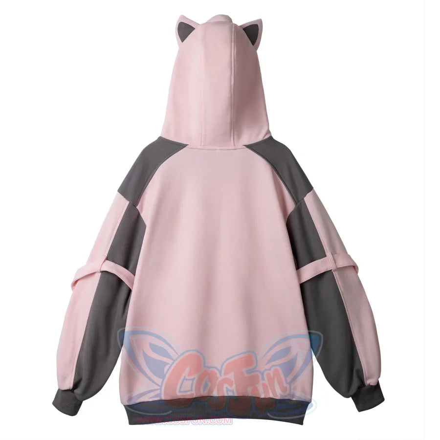 Cosfun Original Dreamy Melody Pink Cosplay Full Zip Hoodie A00007 Sweatshirt