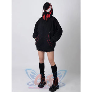 Cosfun Original Black Red Cosplay Hoodie Jacket A00005 Sweatshirt