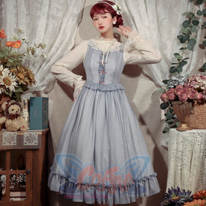 Vintage And Elegant French Chiffon Lolita Jumper Skirt