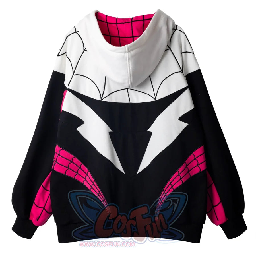 Cosfun Original Girl Spider Theme Cosplay Derivative Full Zip Hoodie A00003 Sweatshirt