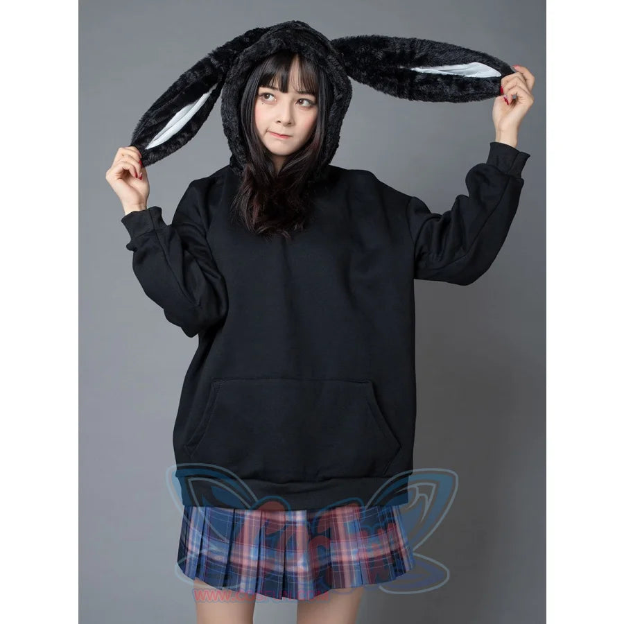 Rabbit Ears Oversize Brushed Hoodie Mp005871 Sweatshirt