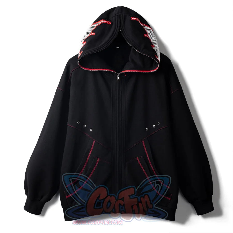 Cosfun Original Black Red Cosplay Hoodie A00005 Sweatshirt