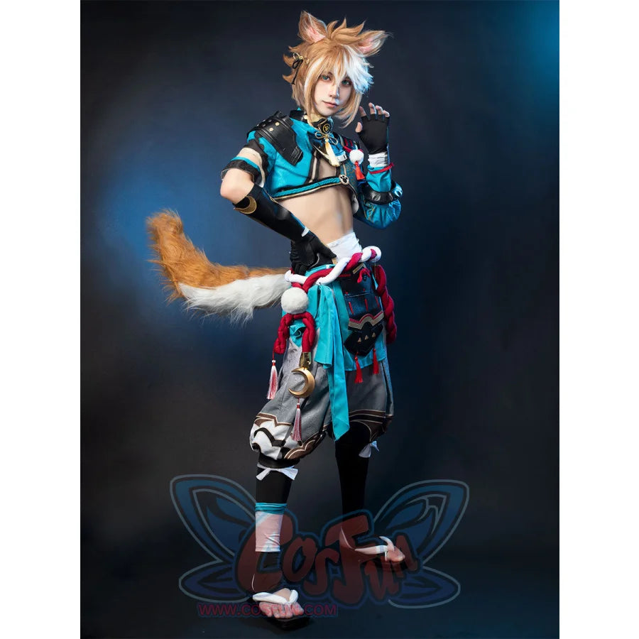 Ready To Ship Game Genshin Impact Gorou Cosplay Costume Jacquard Version C00668 Costumes