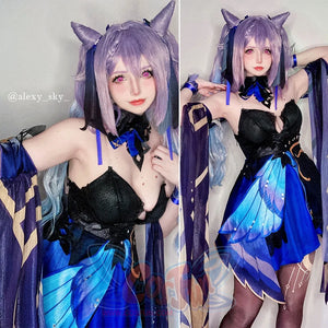 Genshin Impact Opulent Splendor Keqing Cosplay Costume C00935 A Costumes